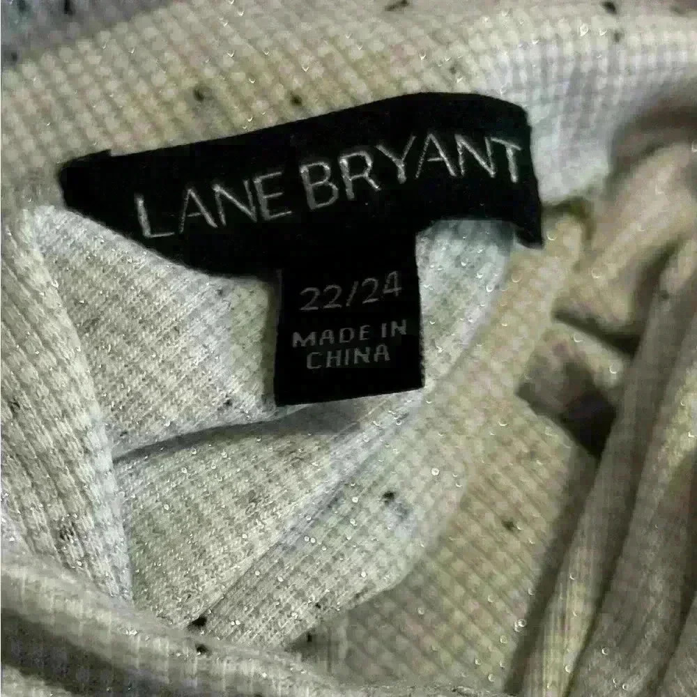 Lane Bryant long sleeved black/white sparkly top - Picture 8 of 9